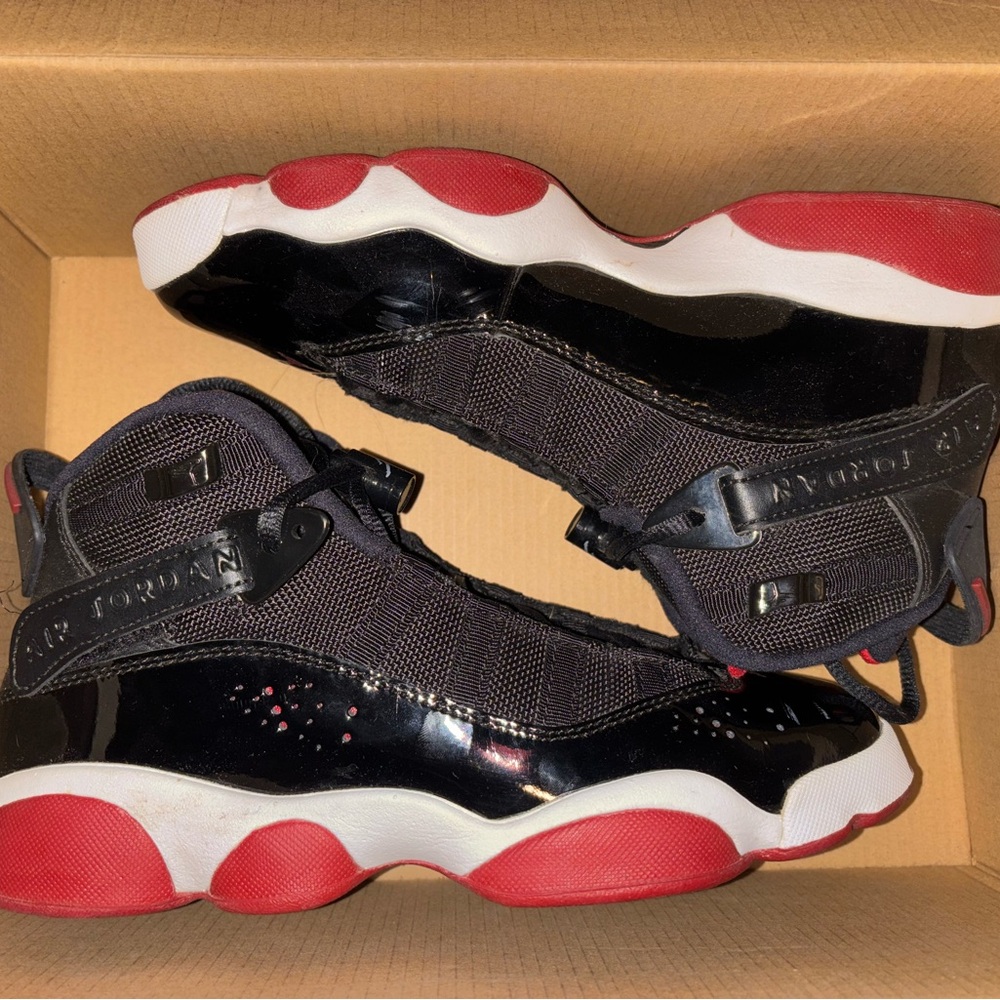 Kids' Jordan Black and Red Sneakers